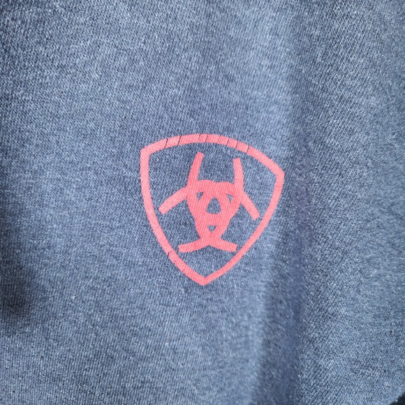 Ariat Men's Navy Blue Hoodie Sweatshirt American Flag Graphic X-Large - Picture 2 of 7